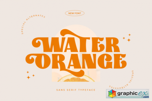 Water Orange Font