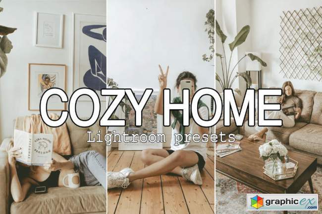 6 Cozy Home Lightroom presets, Desktop and Mobile presets