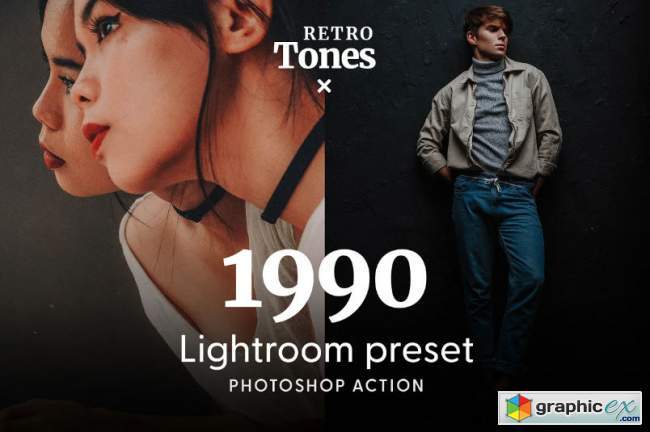 Retro Tones 1990 Actions & Lightroom Preset