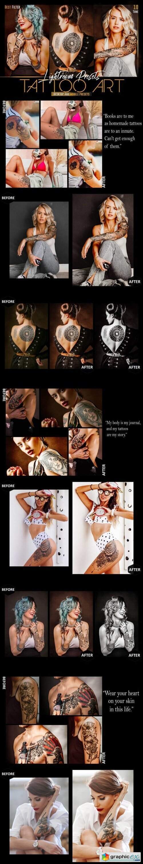 10 Tattoo Art Mobile & Desktop Lightroom