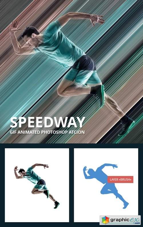 Speedway Gif Animated Photoshop Action 