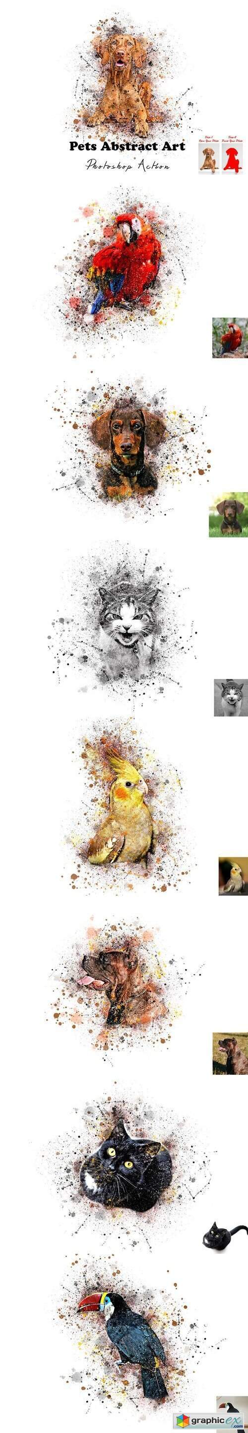Pets Abstract Art Photoshop Action