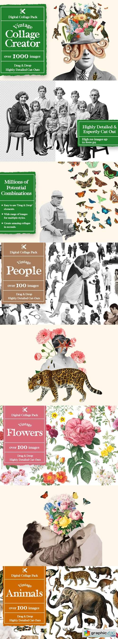 Vintage Collage Creator 1000+ Images 