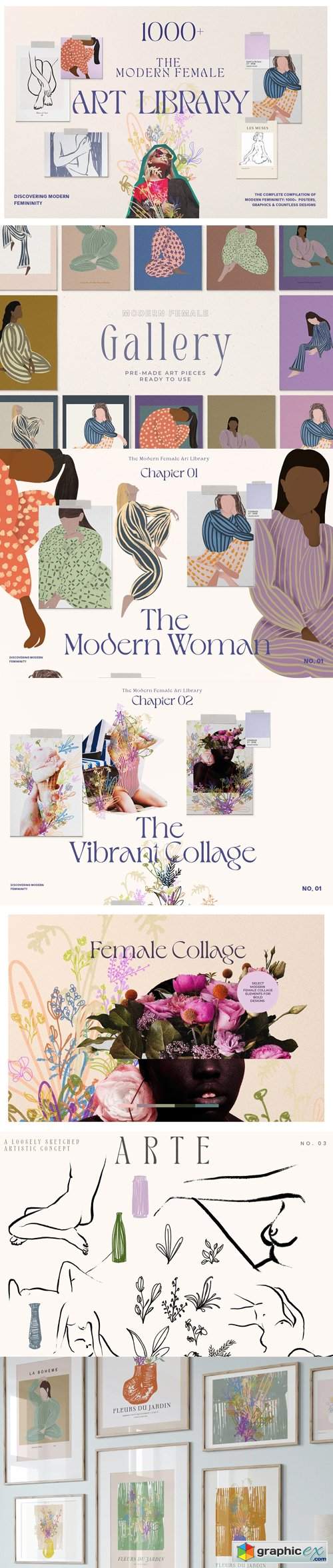 Design Trends & Female Poster Bundle 