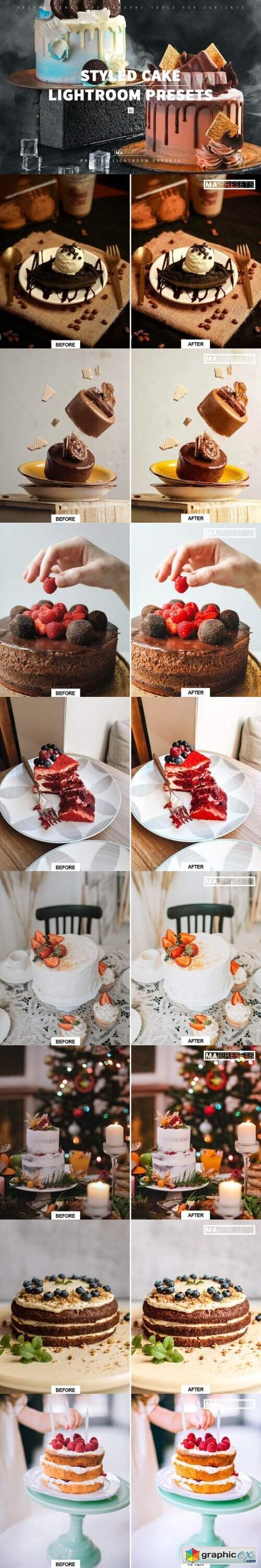 10 STYLED CAKE Lightroom Presets
