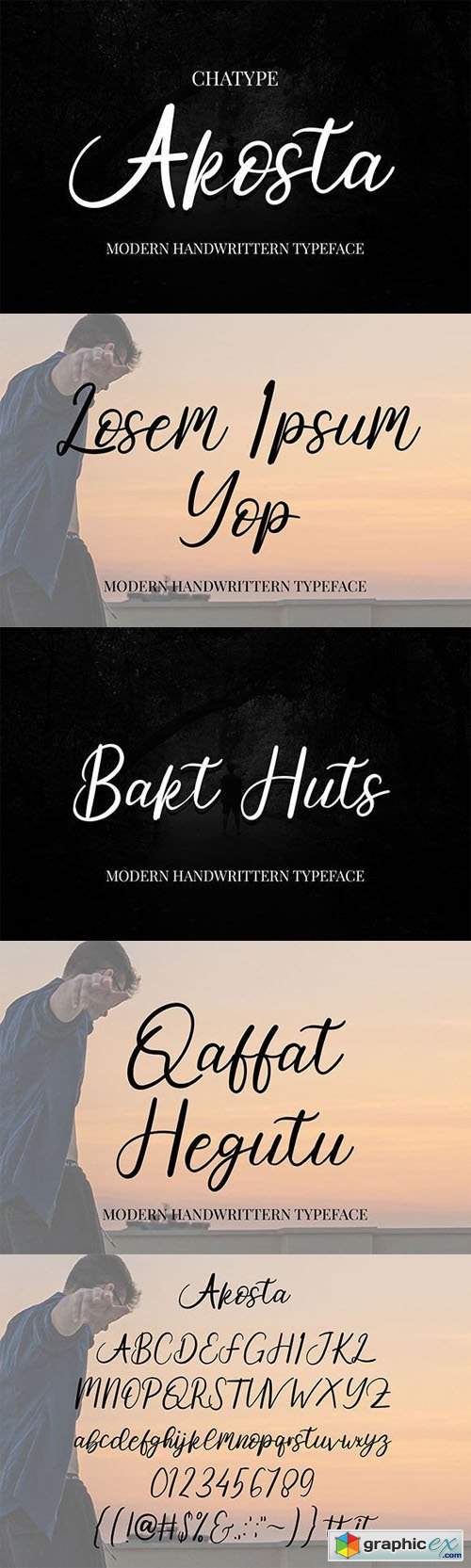 Akosta - Modern Handwritten Typeface