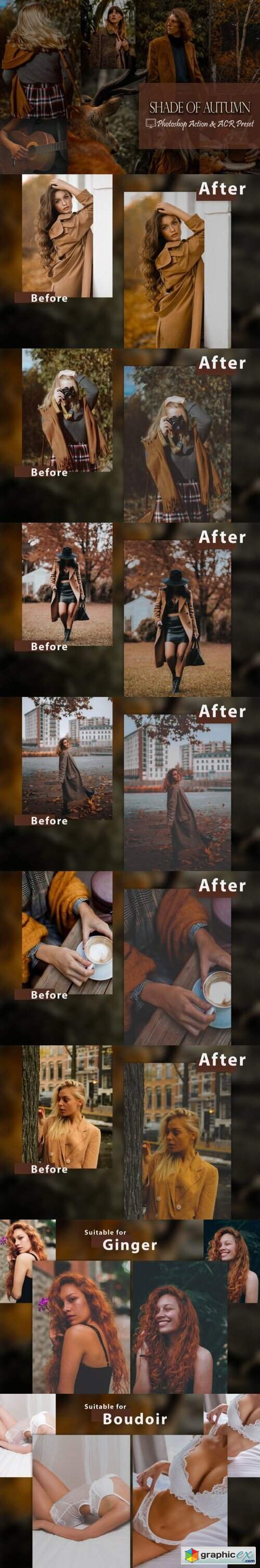 12 Shade of Autumn Lightroom Presets and Actions Ps