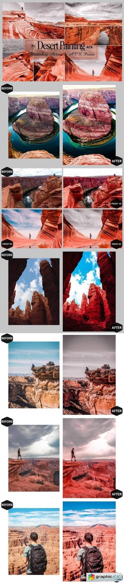 12 Desert Painting Photoshop Actions
