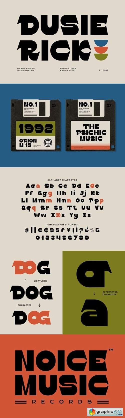 Dusie Rick - Display Typeface