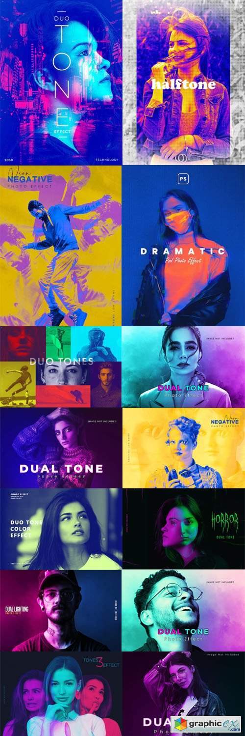 20 Awesome Vibrant Photo Effects PSD Templates
