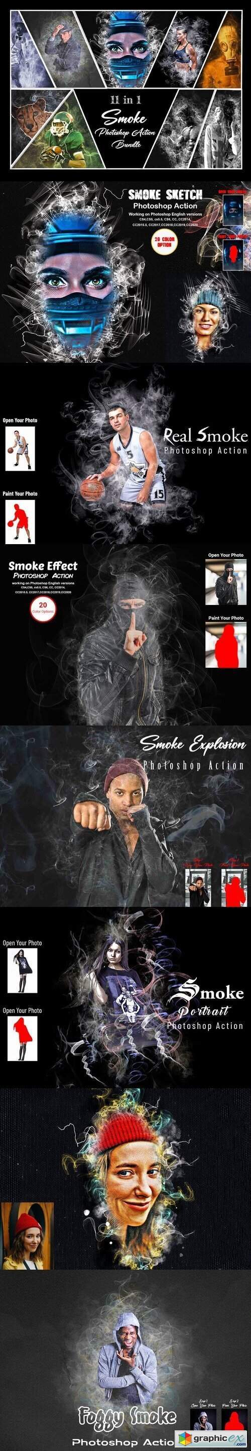Smoke Photoshop Action Bundle