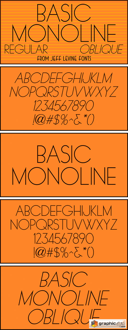 Basic Monoline JNL Font Family