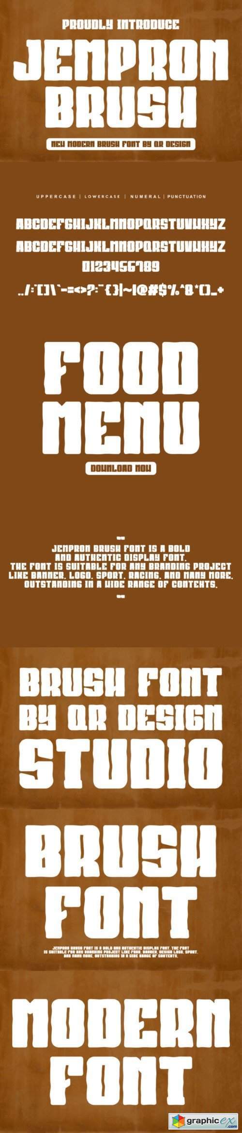 Jempron Brush Font