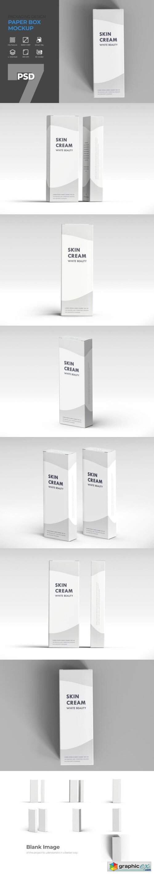 Paper Box Mockup For Beauty Product