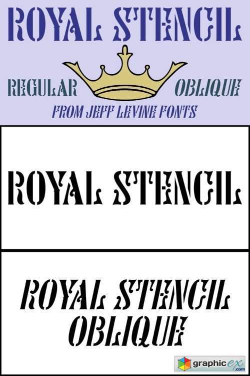 Royal Stencil Font Family
