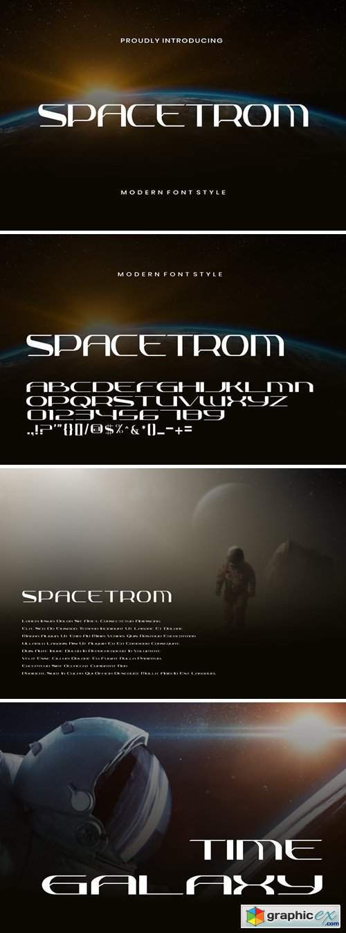 Spacetrom - Modern Font