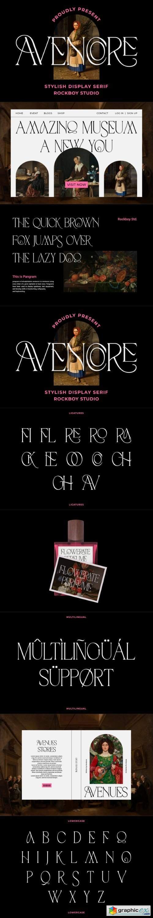 Avencore - Display Serif Font