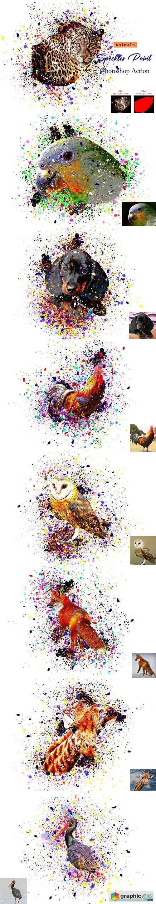 Animals Speckles Paint PS Action