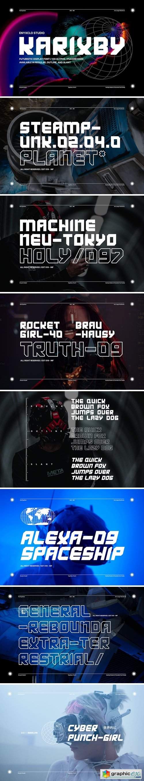KARIXBY - Futuristic Cyberpunk Display Font 