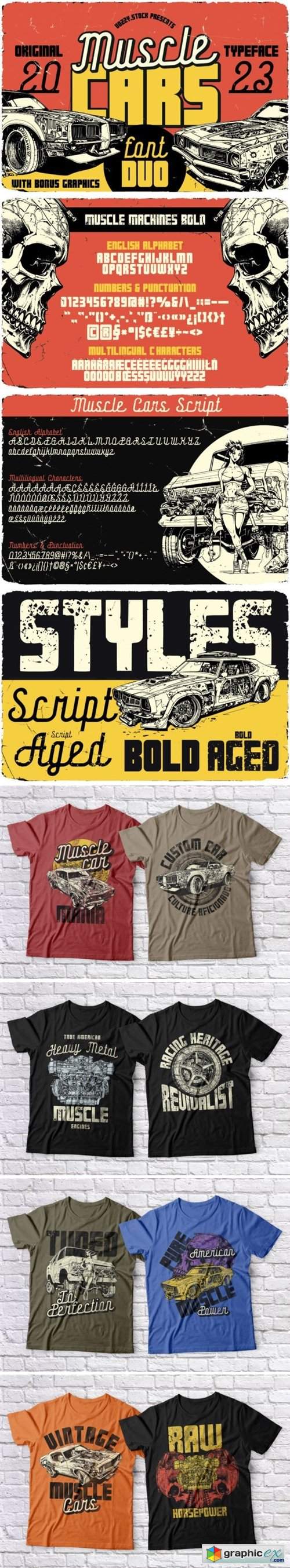 Muscle Cars Font Duo 2576336