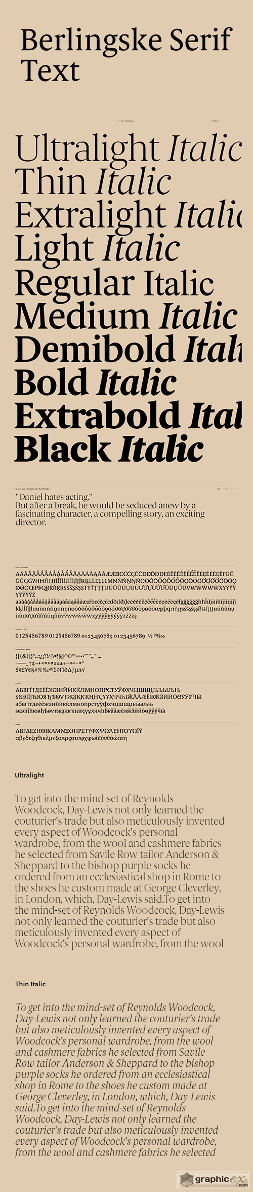 Berlingske Serif Text Font Family