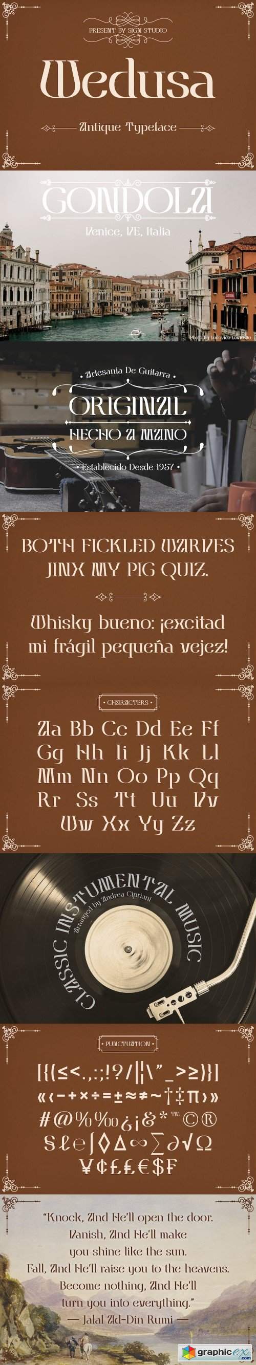 Wedusa - antique typeface